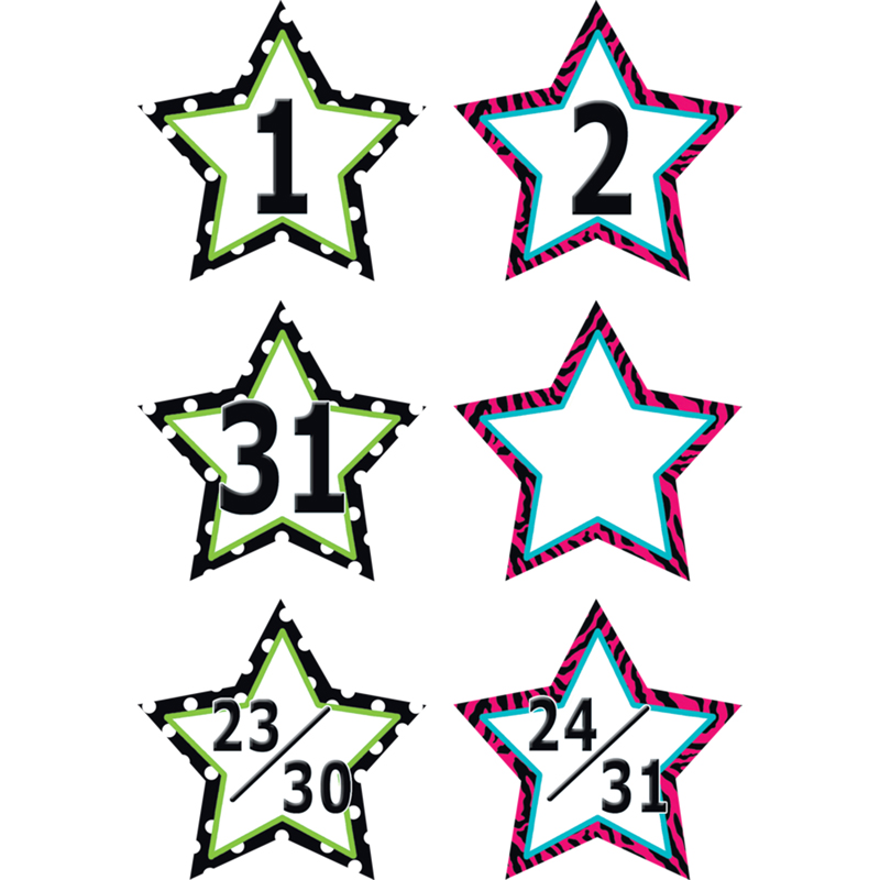 5232 Teacher Created Resources Black Paw Prints Calendar Days by Teacher Created Resources